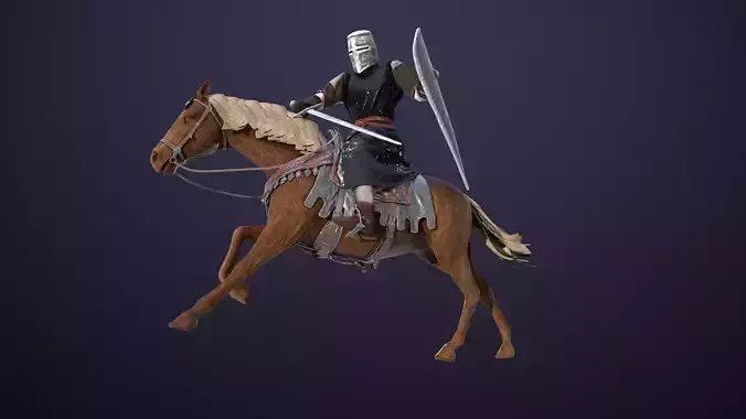 Guardian of the Grove  The Wooden Knight Low-poly 3D model