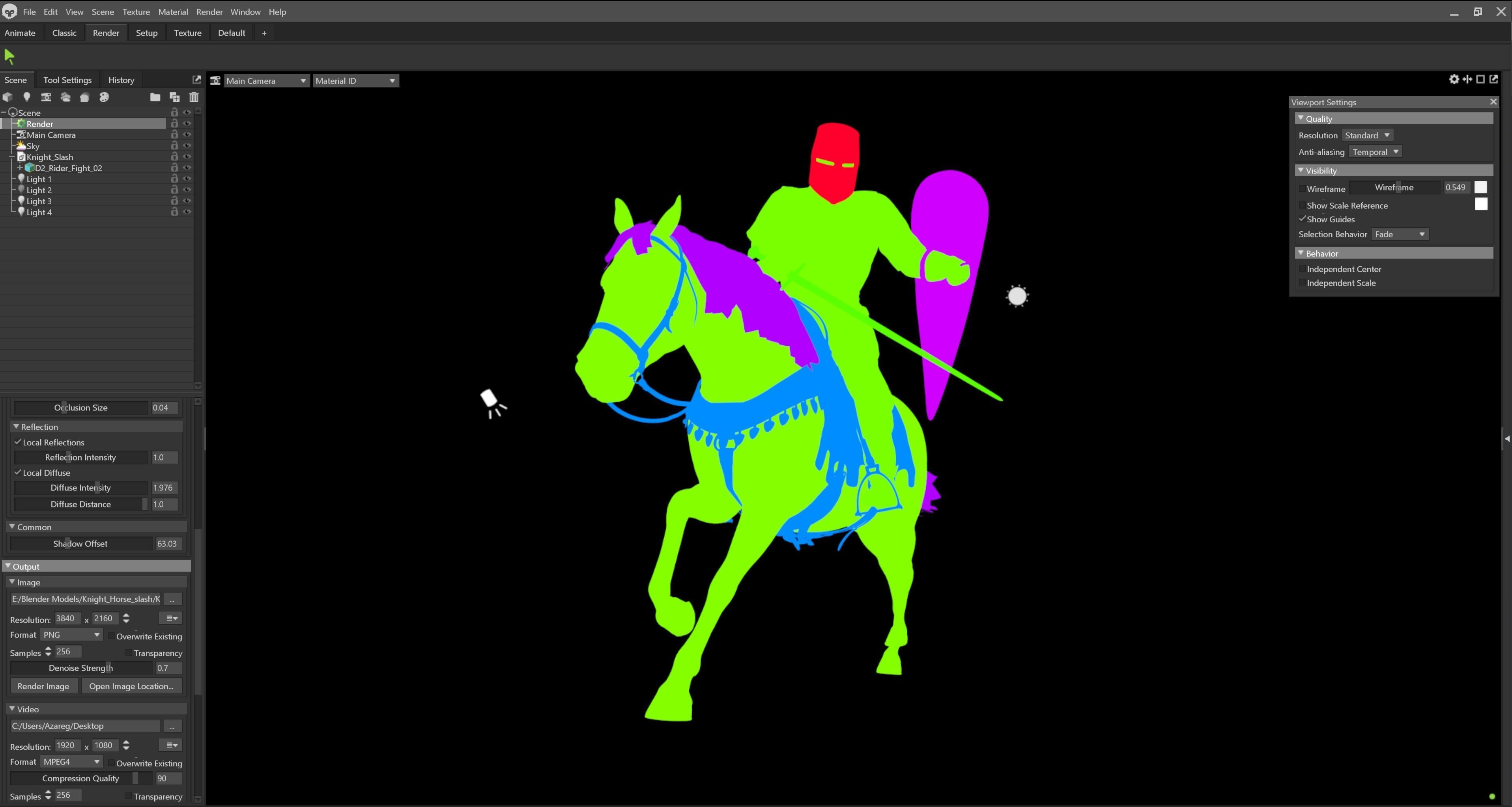 Guardian of the Grove  The Wooden Knight Low-poly 3D model_14