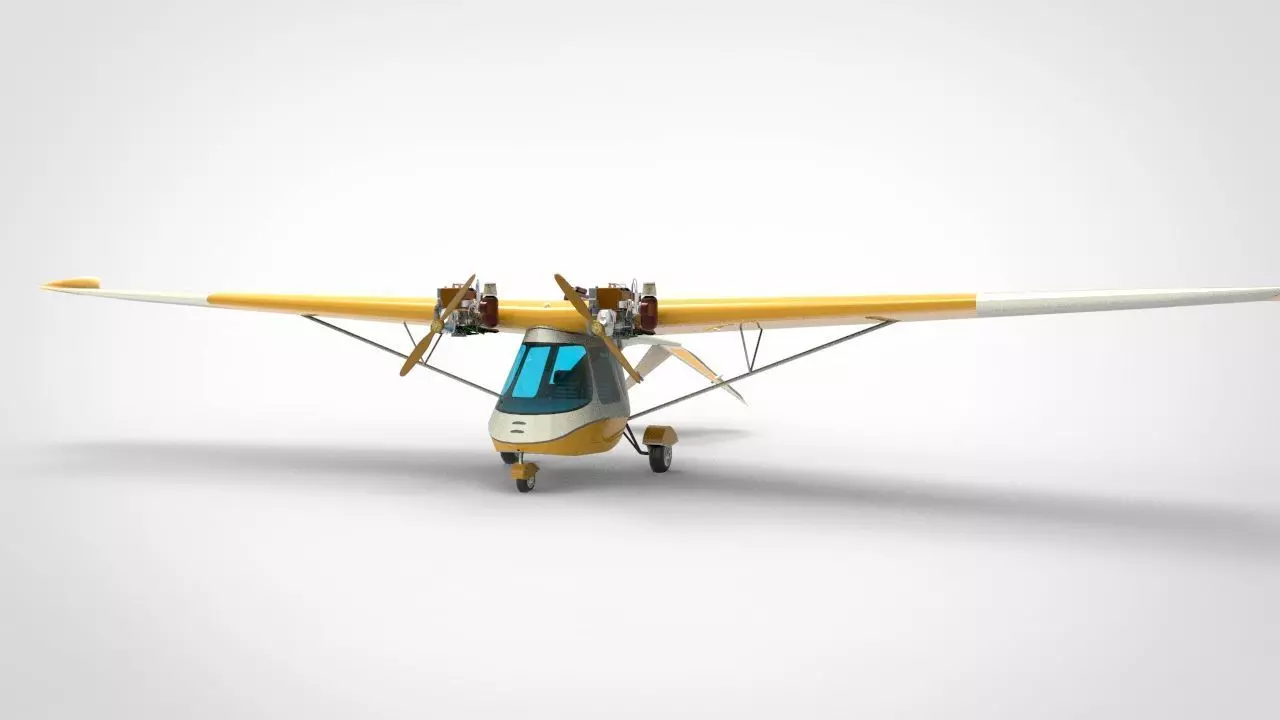 Ultraflight Lazair airplan 3D model_0