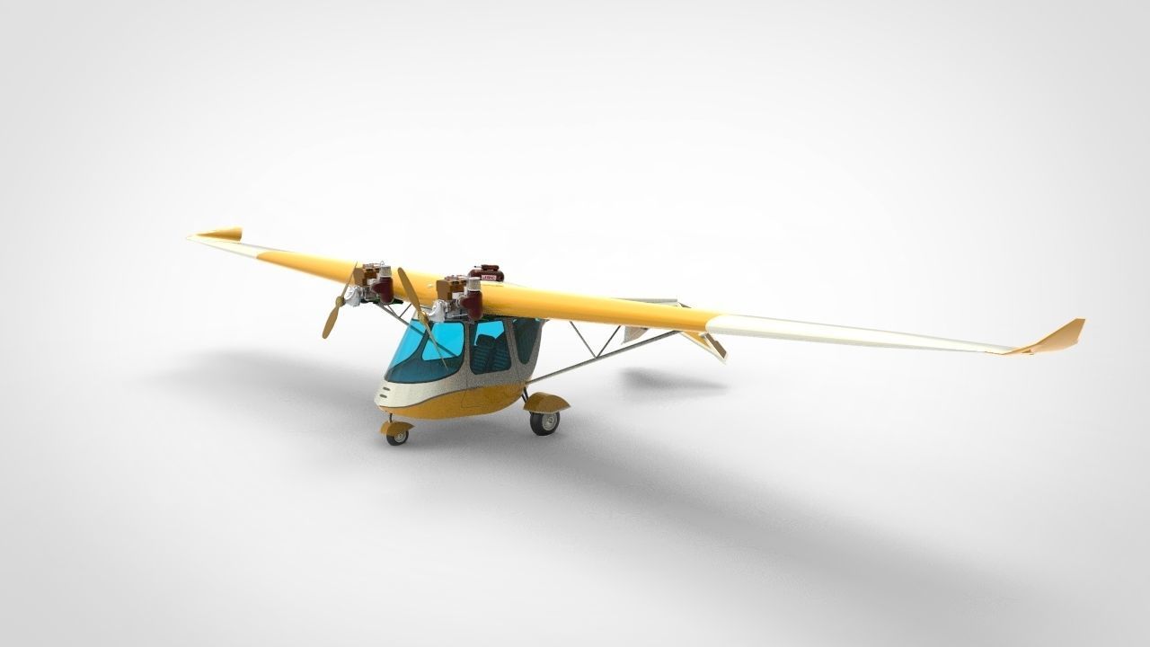 Ultraflight Lazair airplan 3D model_4