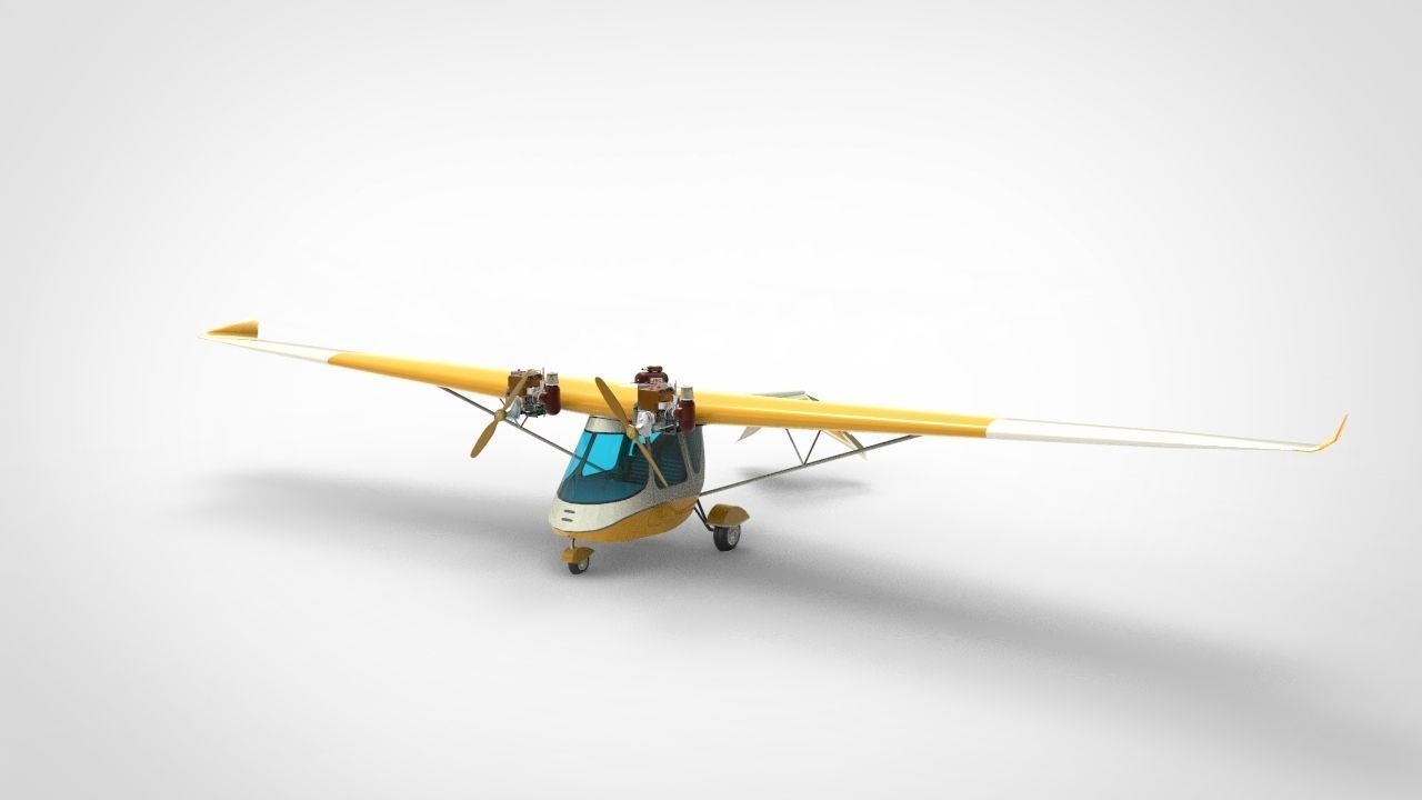 Ultraflight Lazair airplan 3D model_3