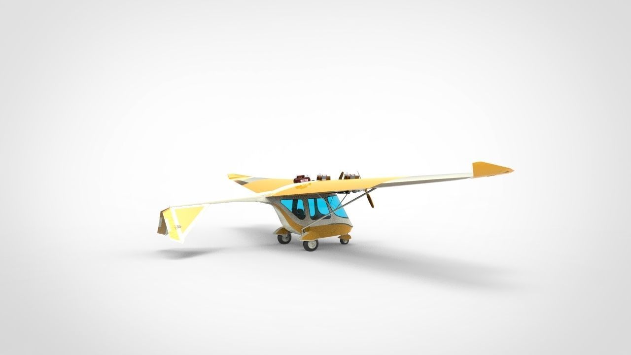 Ultraflight Lazair airplan 3D model_2