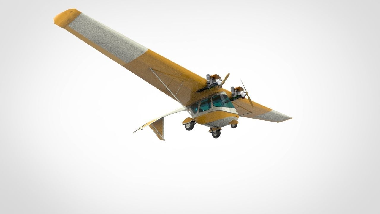 Ultraflight Lazair airplan 3D model_1