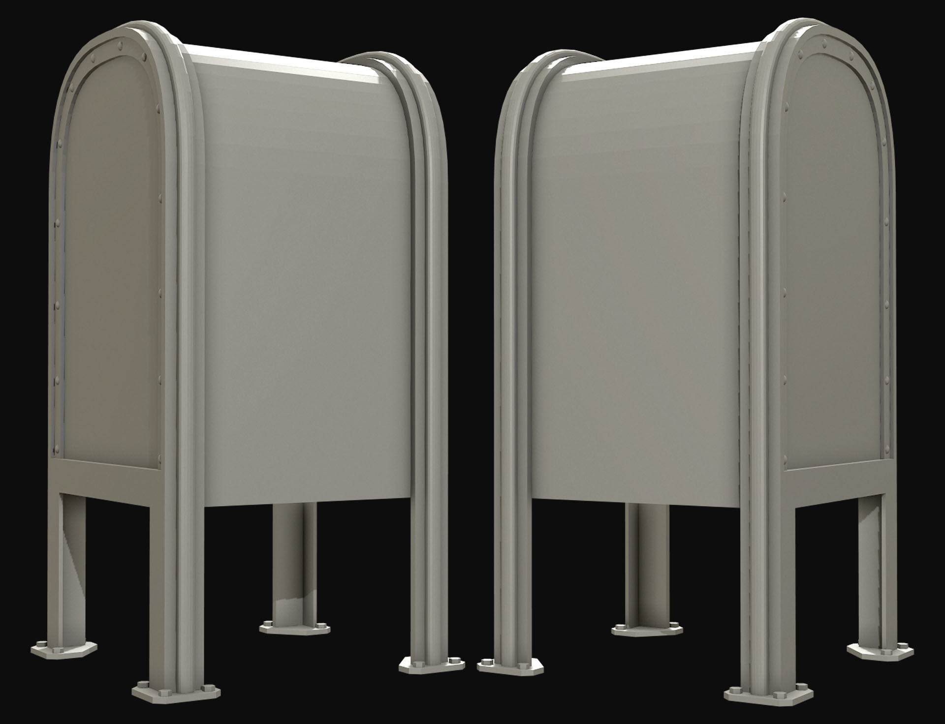 Mail Box 1 Low-poly 3D model_15