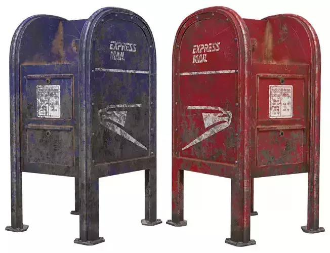 Mail Box 1 Low-poly 3D model