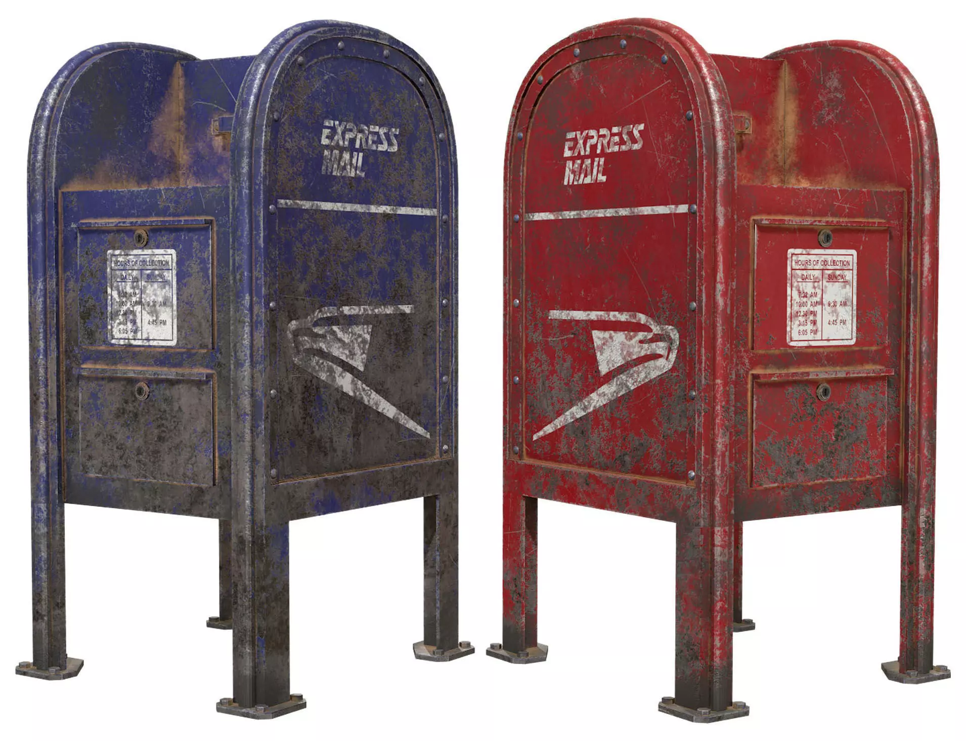 Mail Box 1 Low-poly 3D model_0