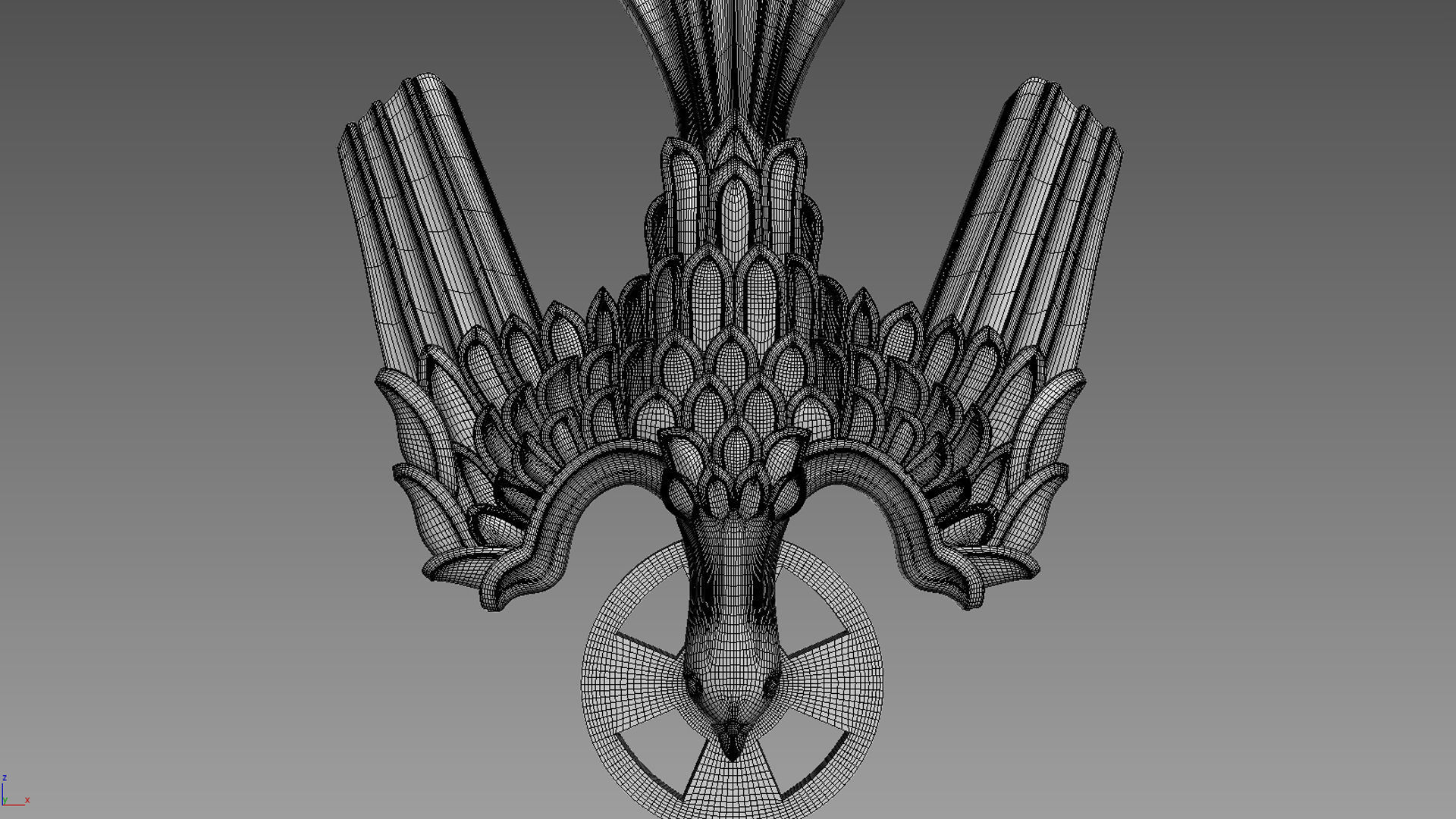 Symbol of the Holy Spirit of God relief 3D model_5