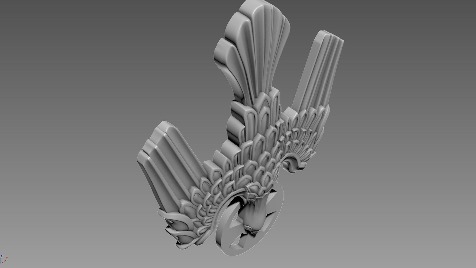 Symbol of the Holy Spirit of God relief 3D model_4