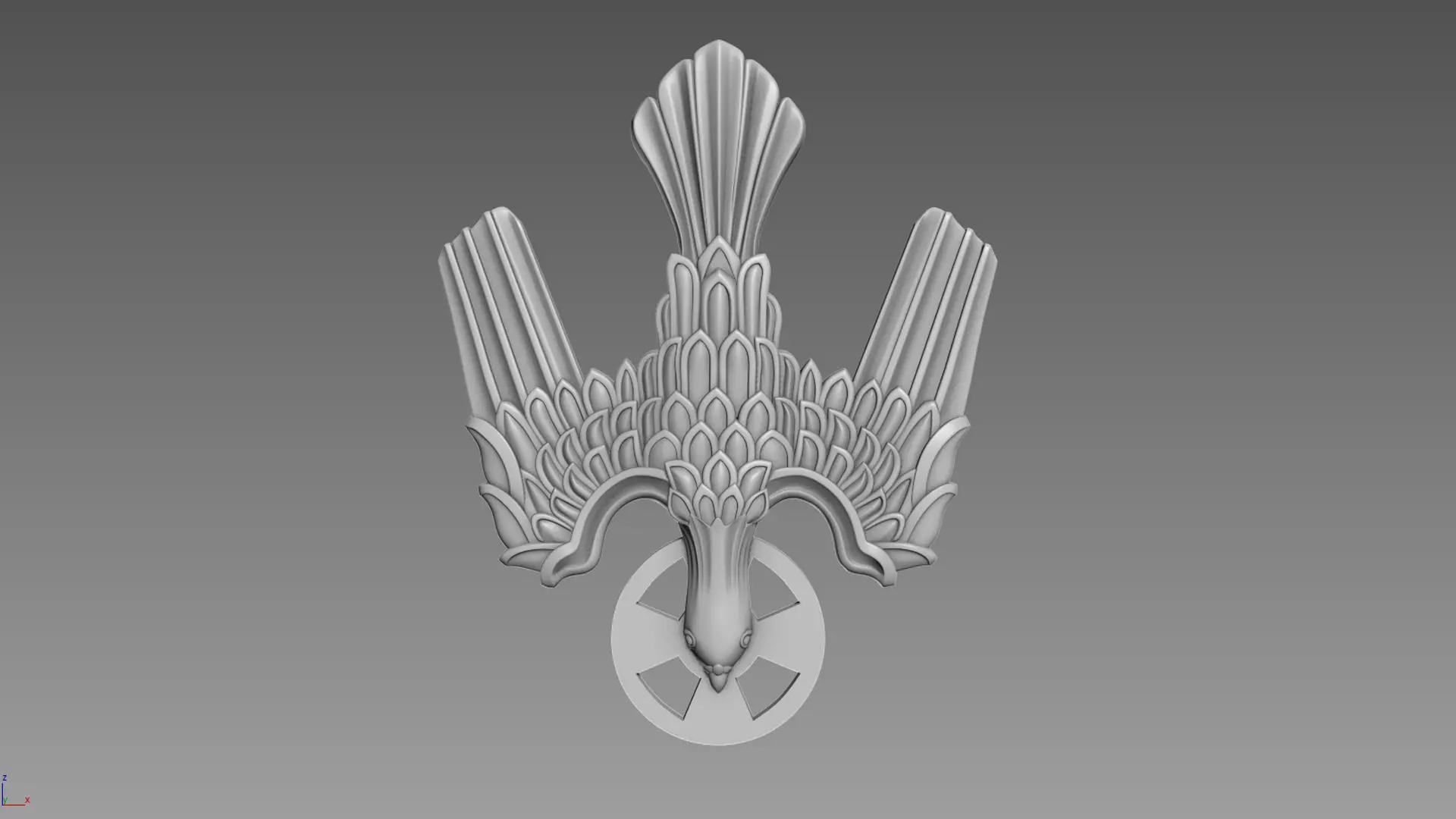 Symbol of the Holy Spirit of God relief 3D model_0