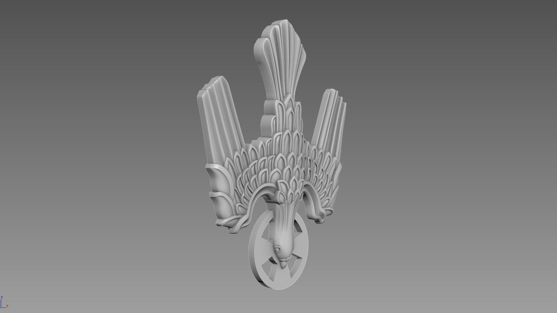 Symbol of the Holy Spirit of God relief 3D model_1