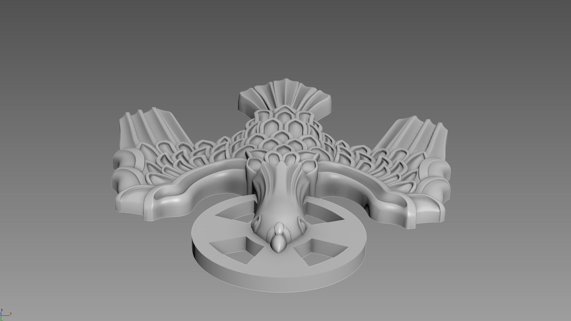 Symbol of the Holy Spirit of God relief 3D model_3