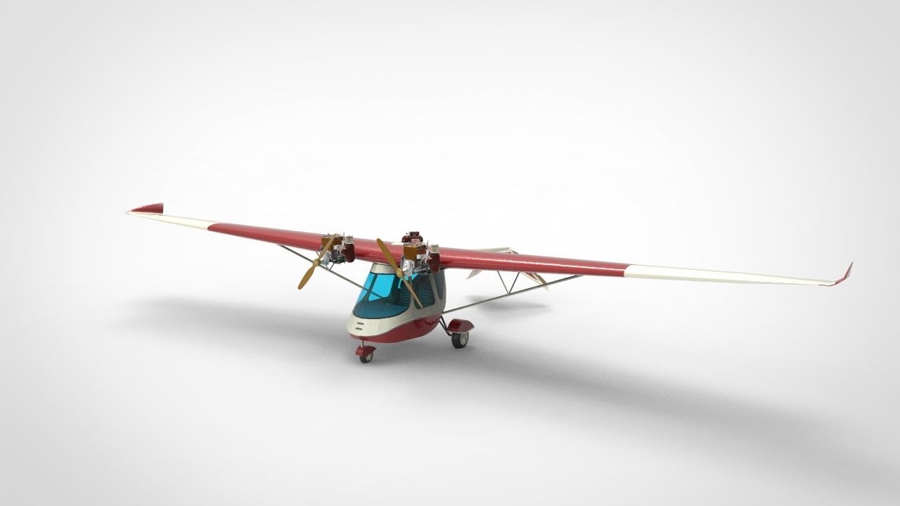Ultraflight Lazair airplane 3D model_3