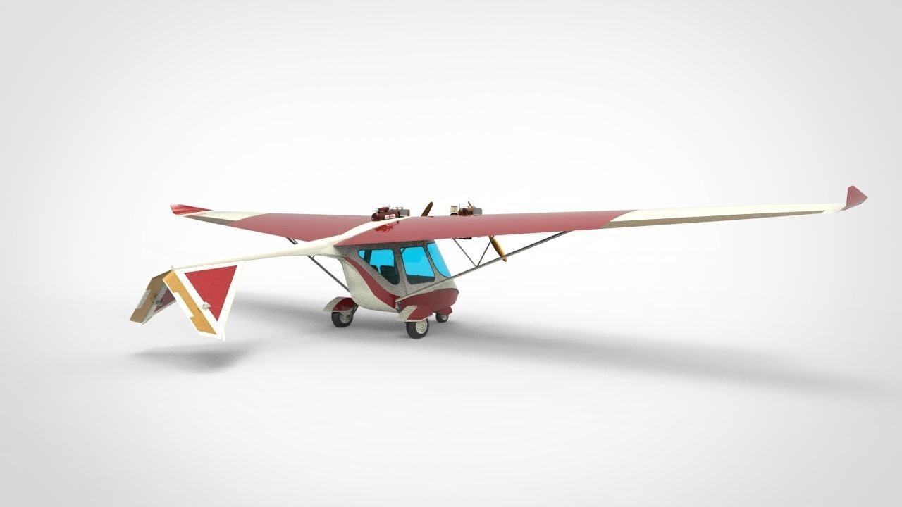 Ultraflight Lazair airplane 3D model_6