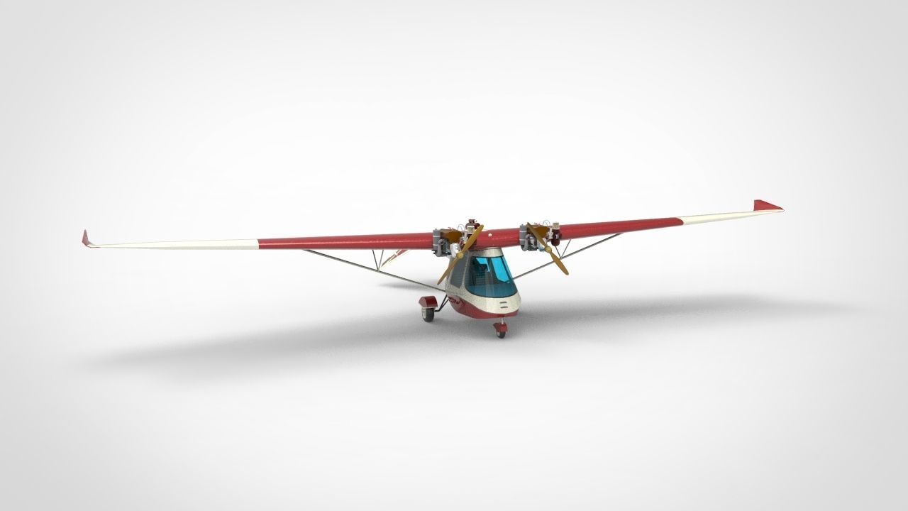Ultraflight Lazair airplane 3D model_4