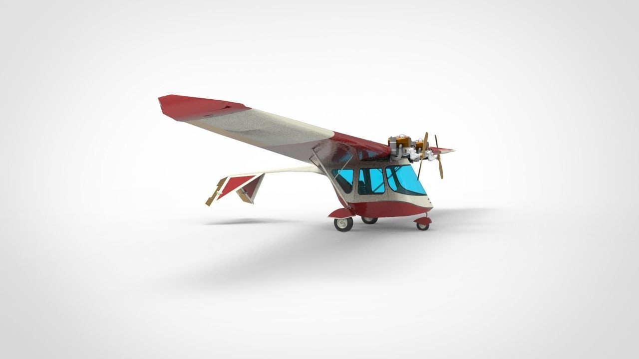 Ultraflight Lazair airplane 3D model_5
