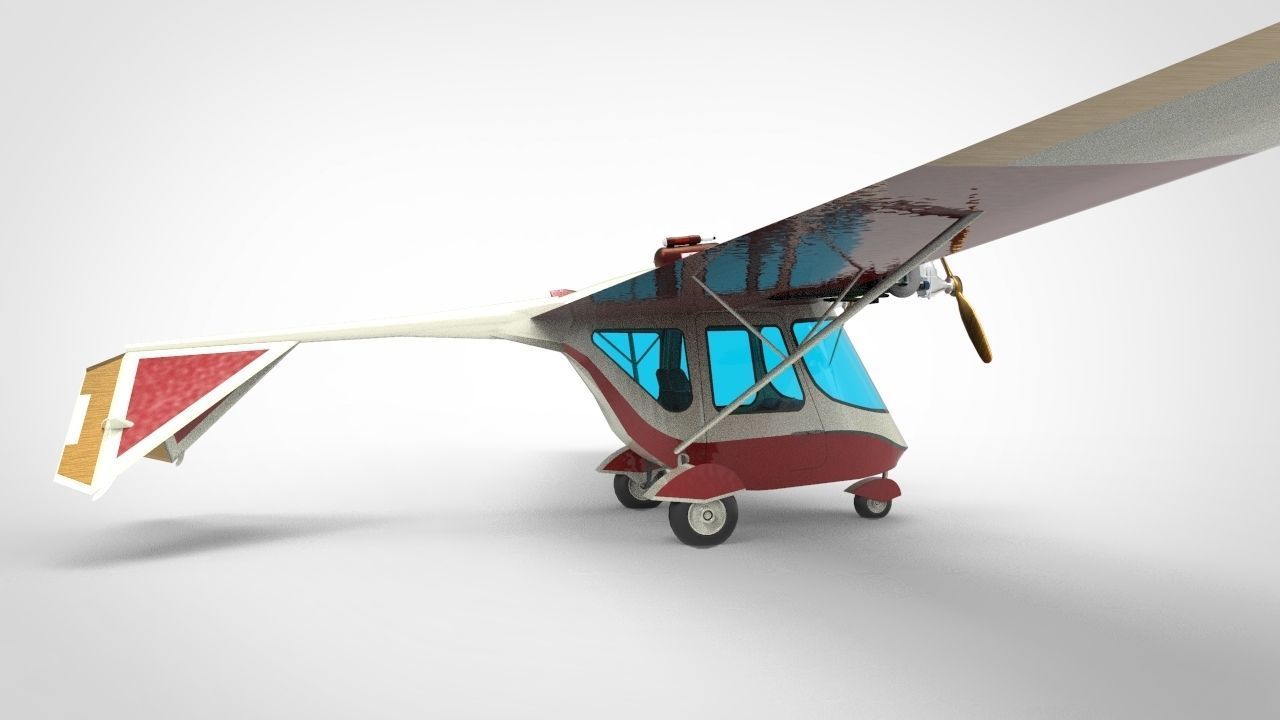 Ultraflight Lazair airplane 3D model_2