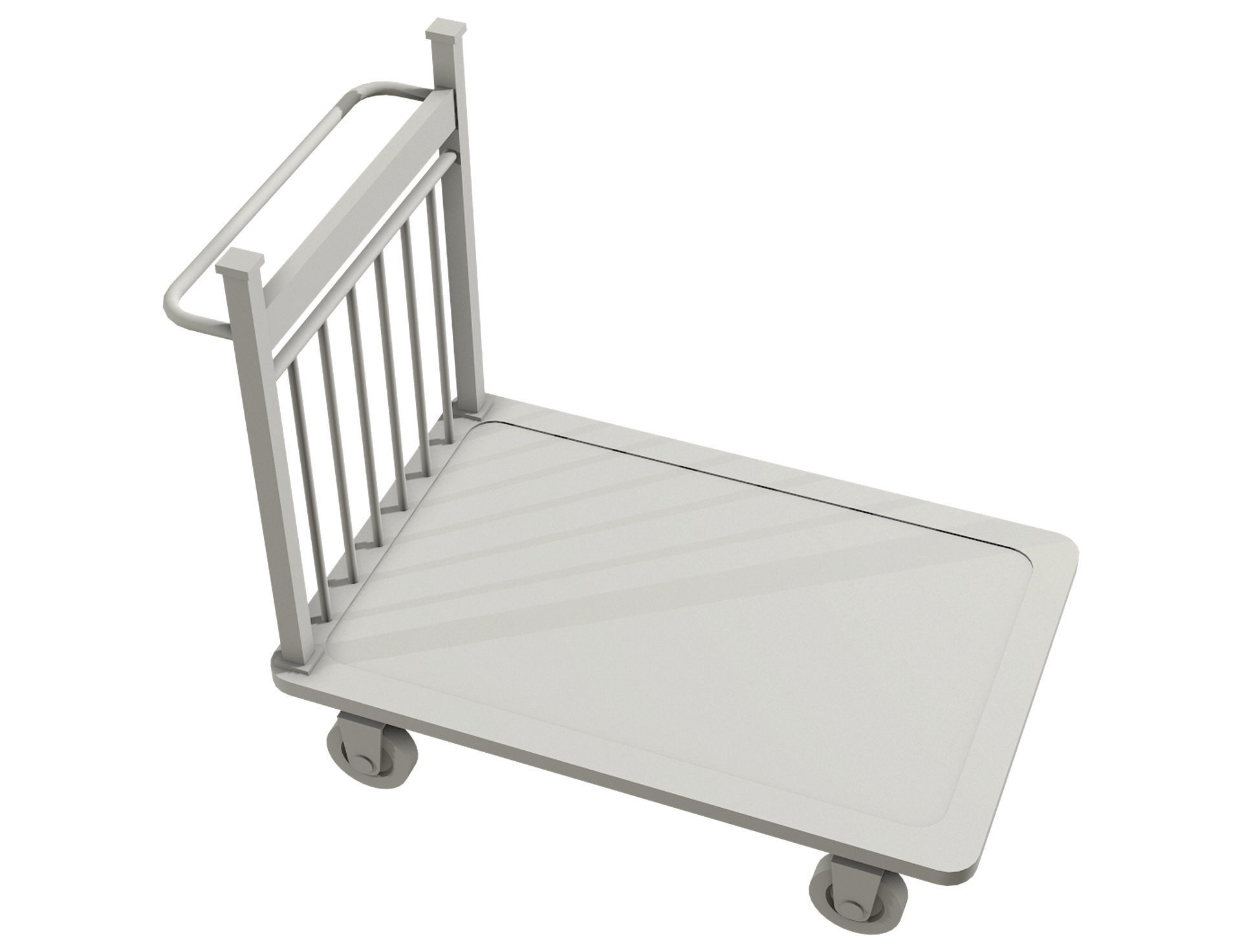 Cart 2 Low-poly 3D model_12