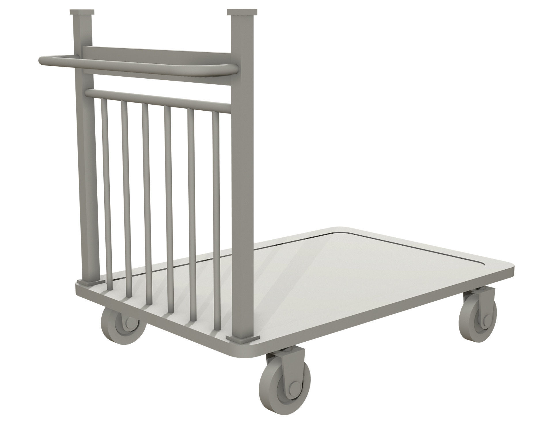 Cart 2 Low-poly 3D model_11