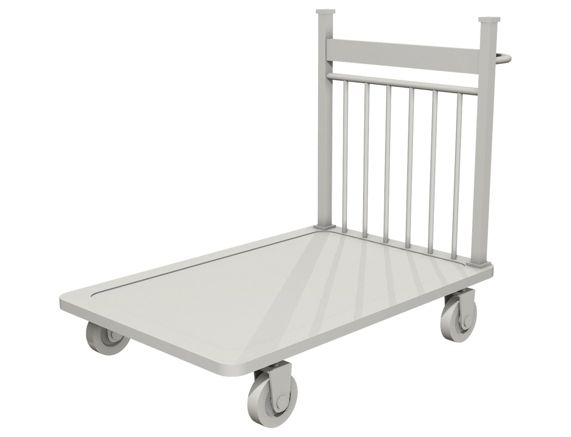 Cart 2 Low-poly 3D model_10