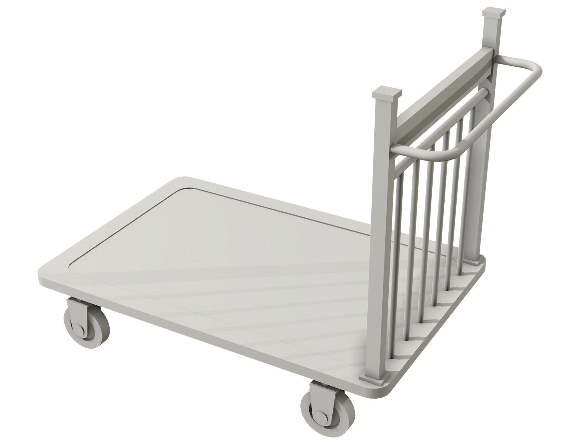 Cart 2 Low-poly 3D model_13