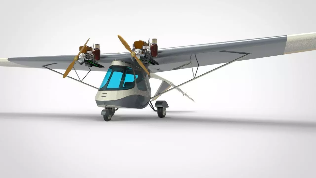 Ultraflight Lazair airplane 3D model_0
