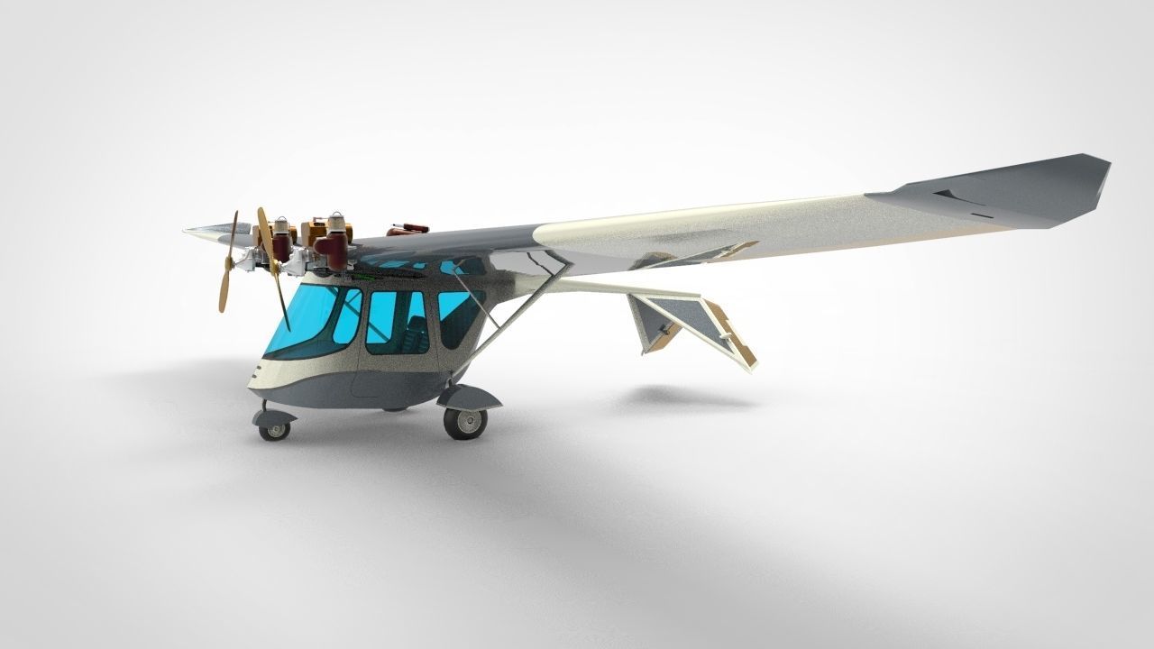 Ultraflight Lazair airplane 3D model_4