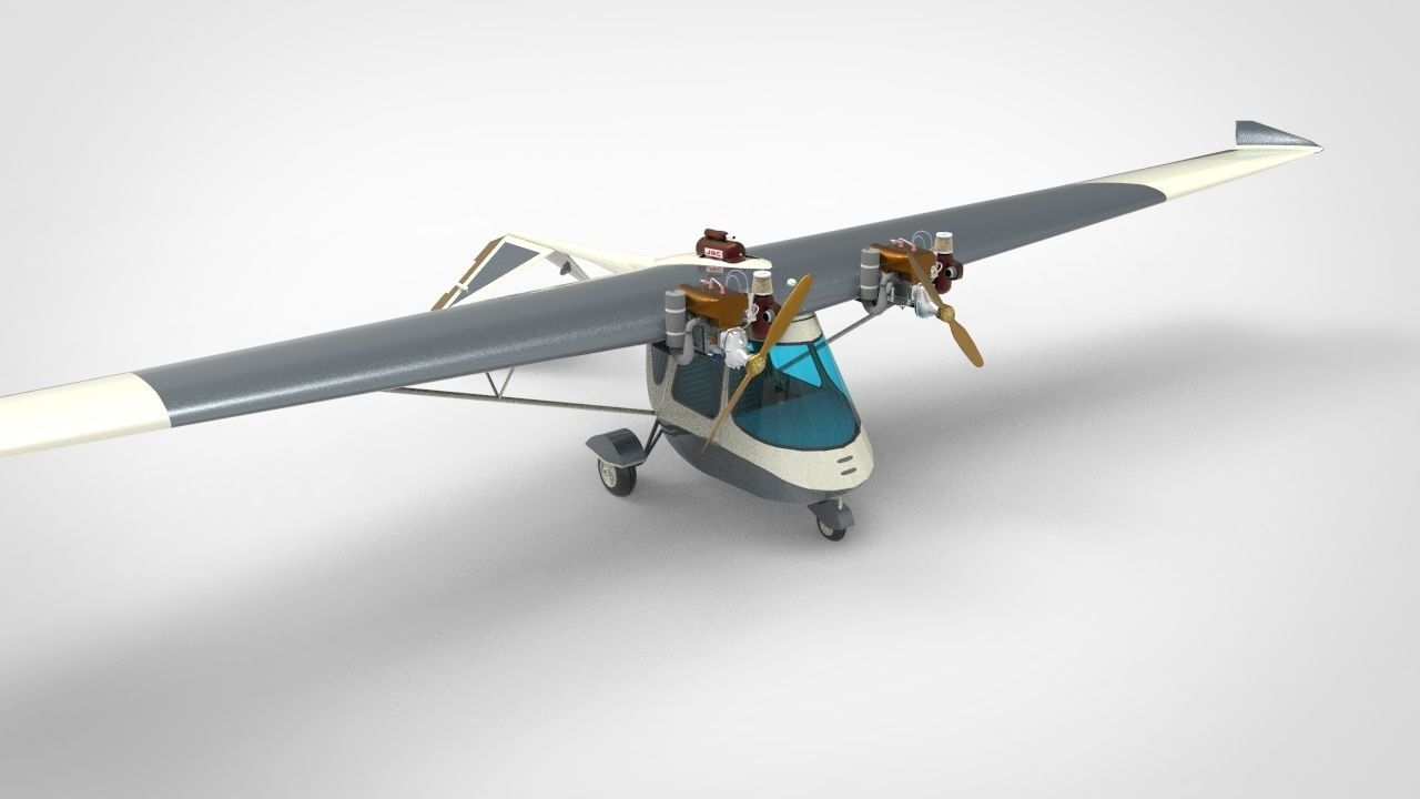 Ultraflight Lazair airplane 3D model_2