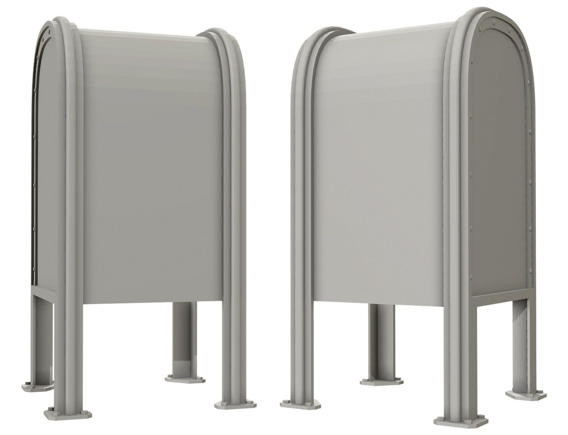 Mail Box 2 Low-poly 3D model_15