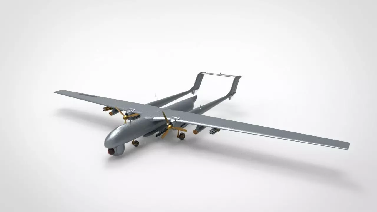 TAI Anka Turkish Drone UAV 3D model_0