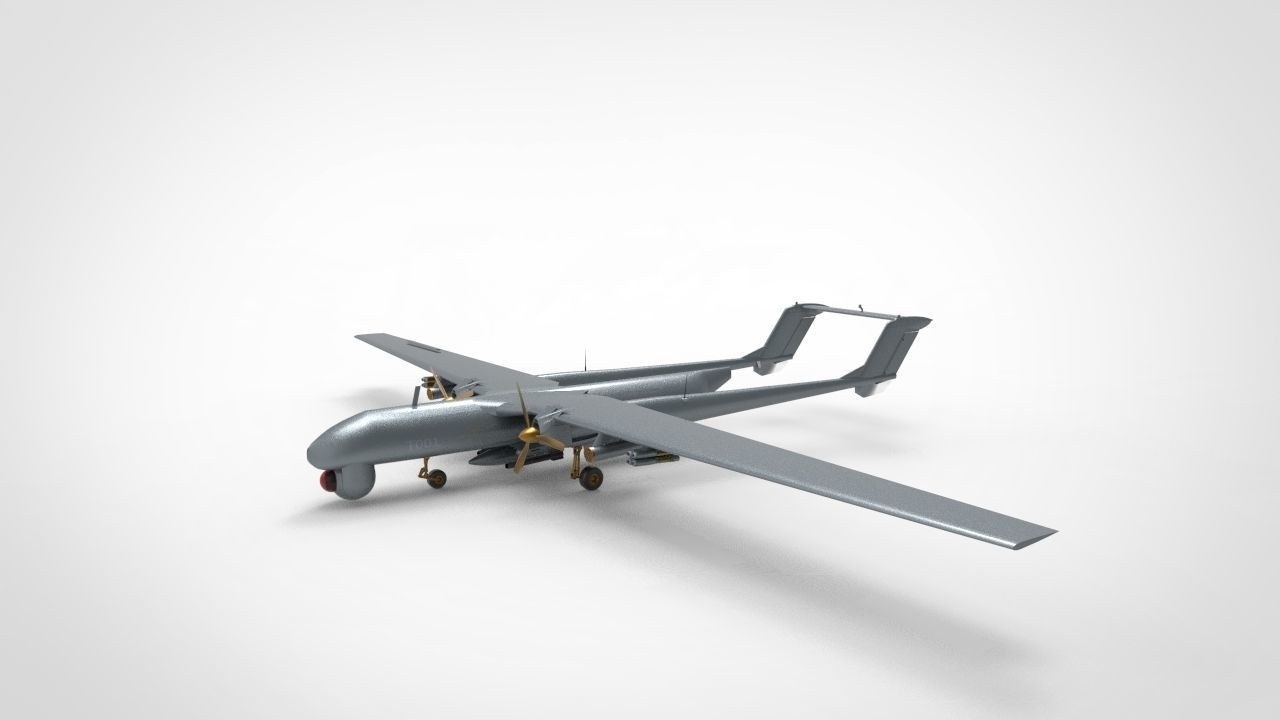 TAI Anka Turkish Drone UAV 3D model_4