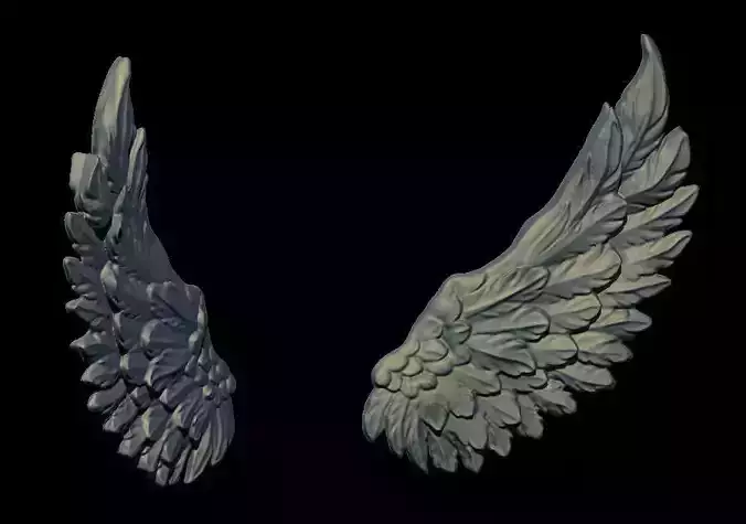 Chibi angel wing 3D print model 3D print model