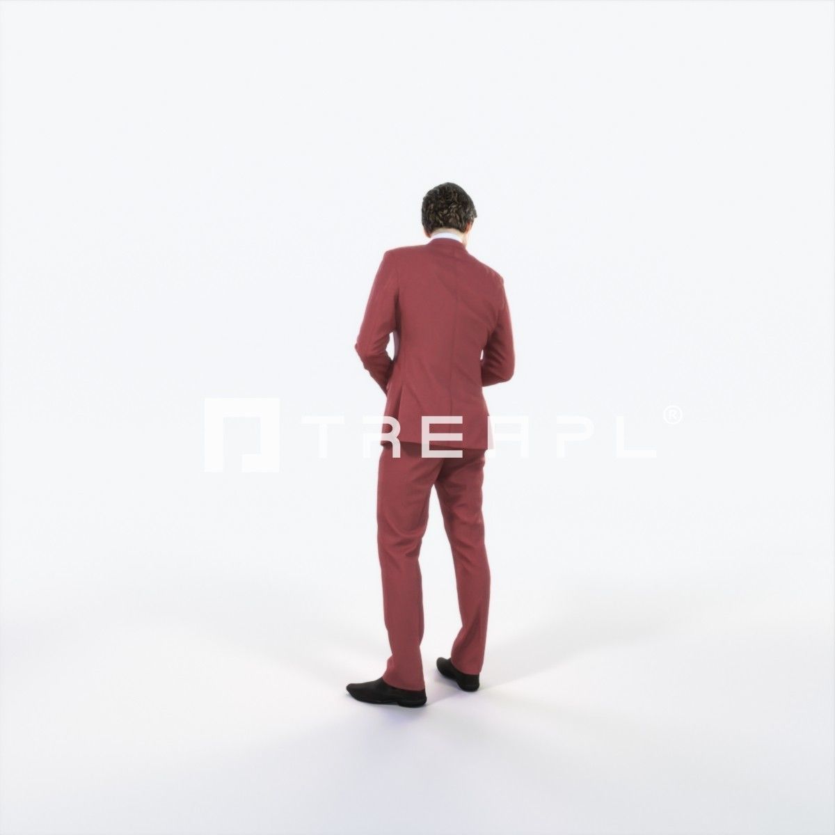 Ingrain 14L Documents Elegant Man Low-poly 3D model_4