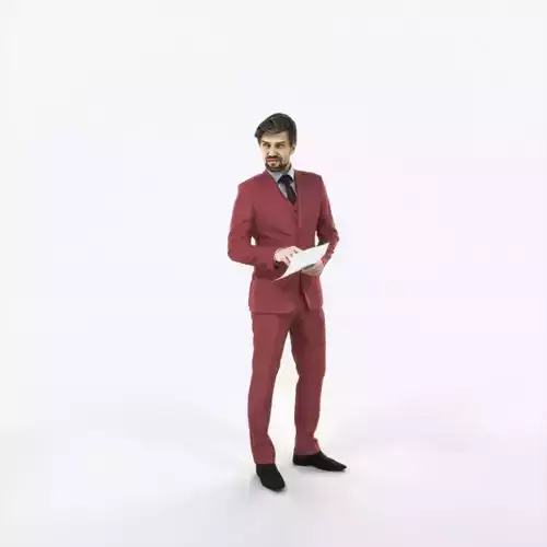 Ingrain 14L Documents Elegant Man Low-poly 3D model