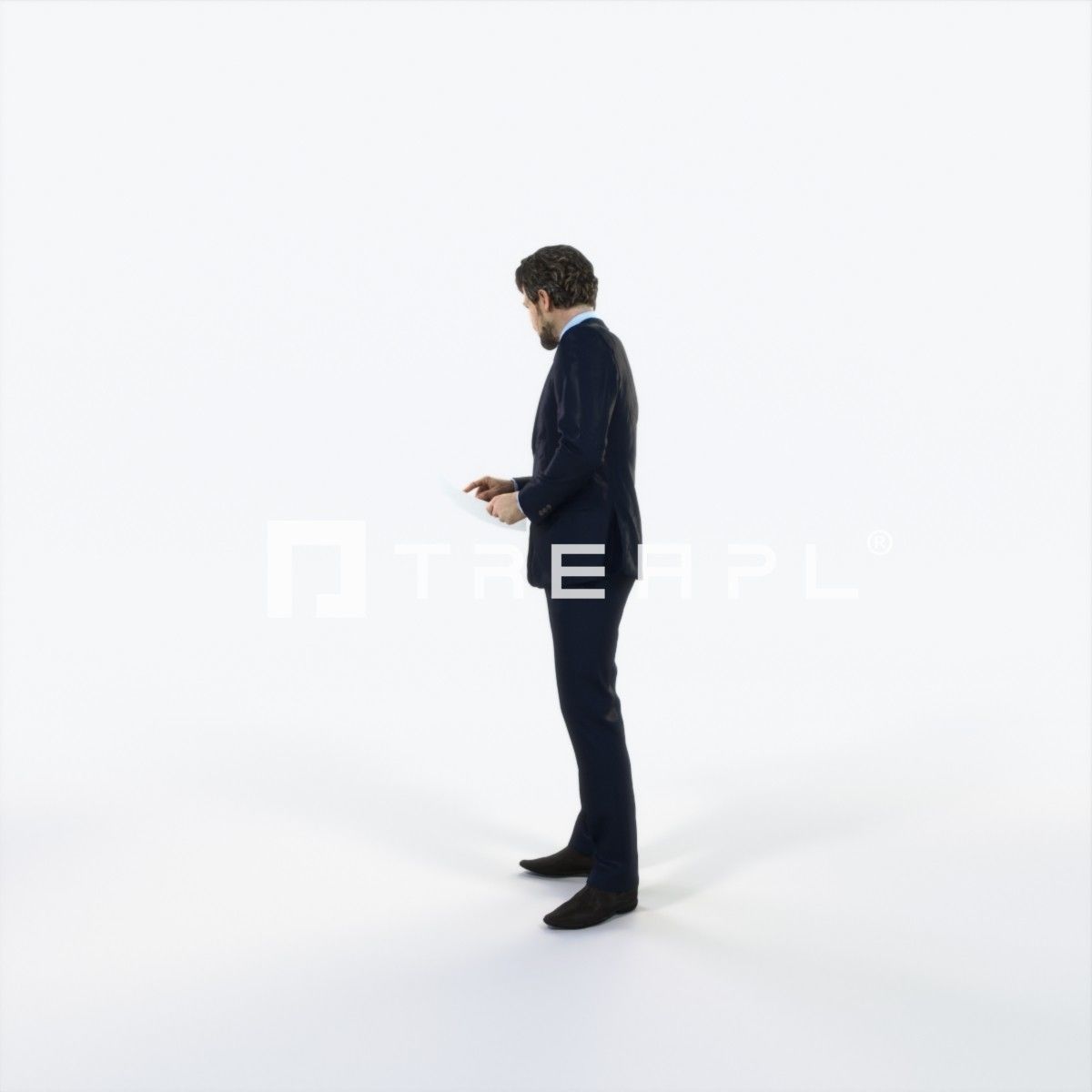 Ingrain 14I Documents Elegant Man Low-poly 3D model_5