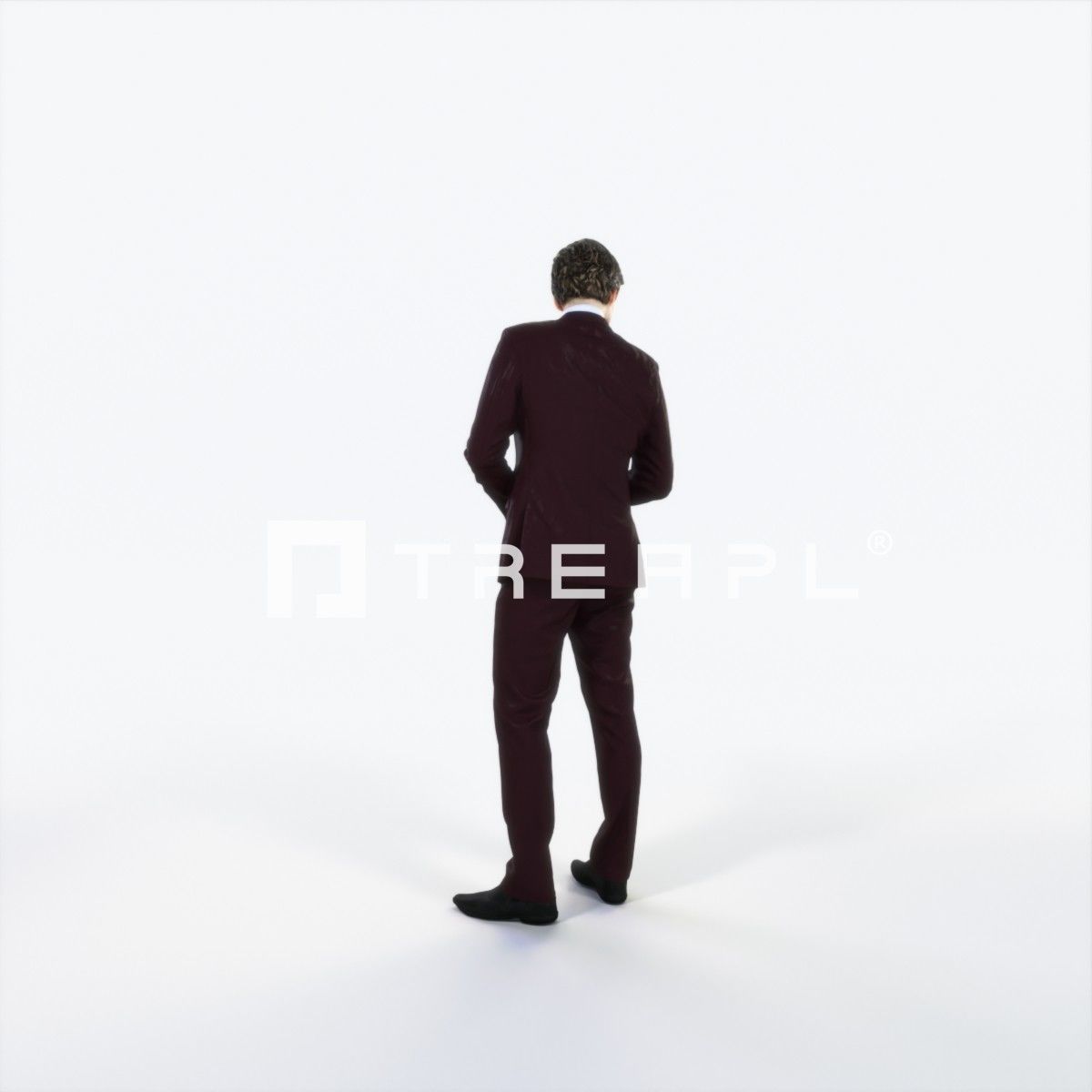 Ingrain 14H Documents Elegant Man Low-poly 3D model_4