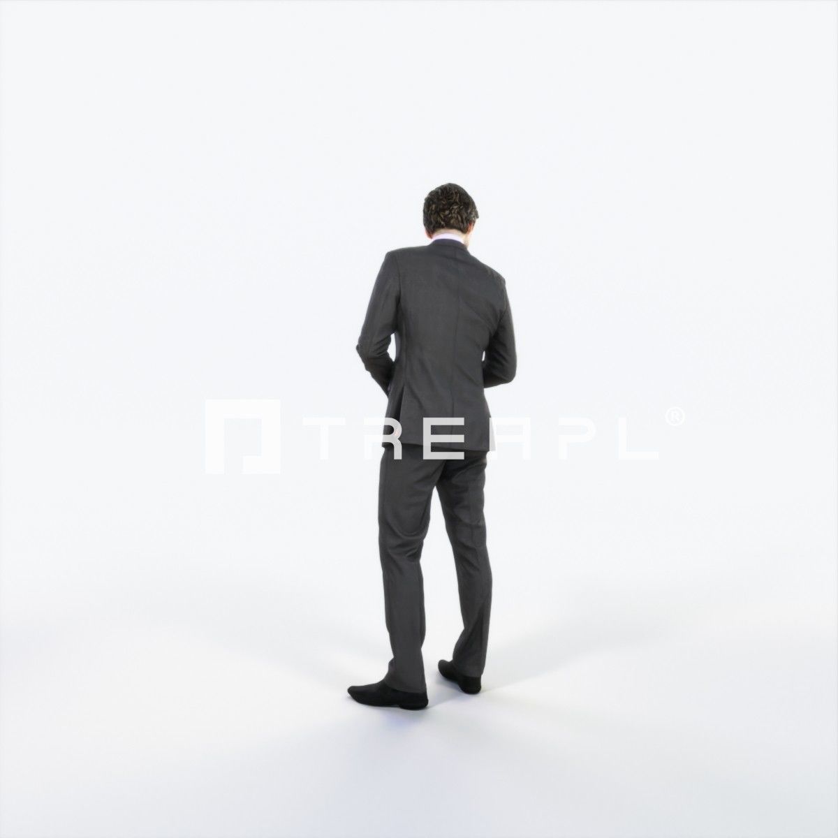 Ingrain 14D Documents Elegant Man Low-poly 3D model_4