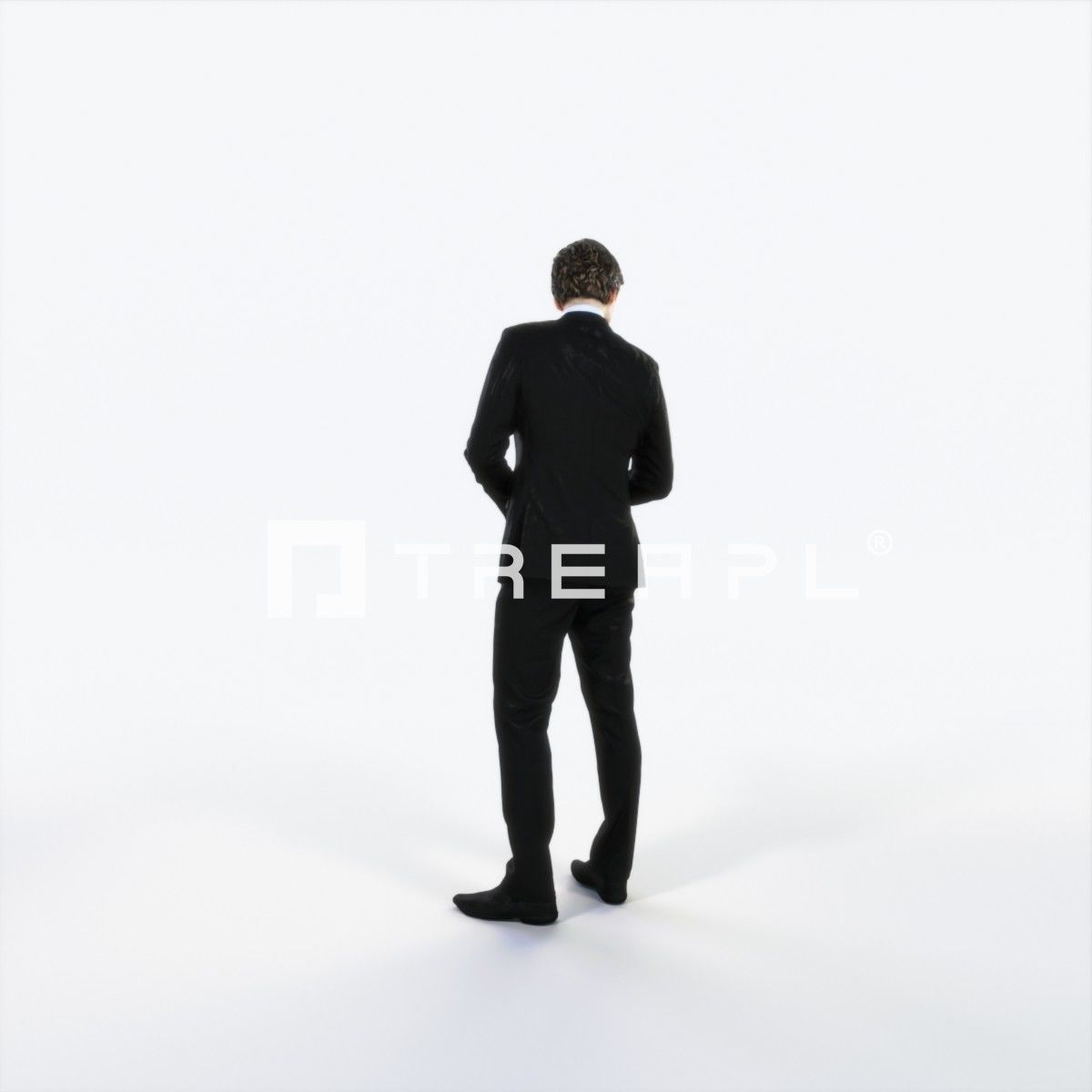 Ingrain 14B Documents Elegant Man Low-poly 3D model_4