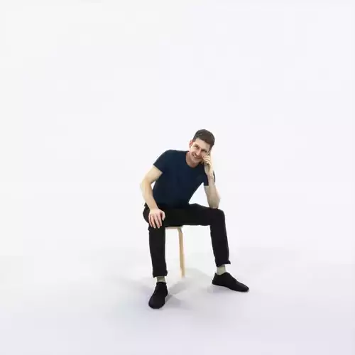 Jayne 02K Summer Cell Phone Sitting Casual Man