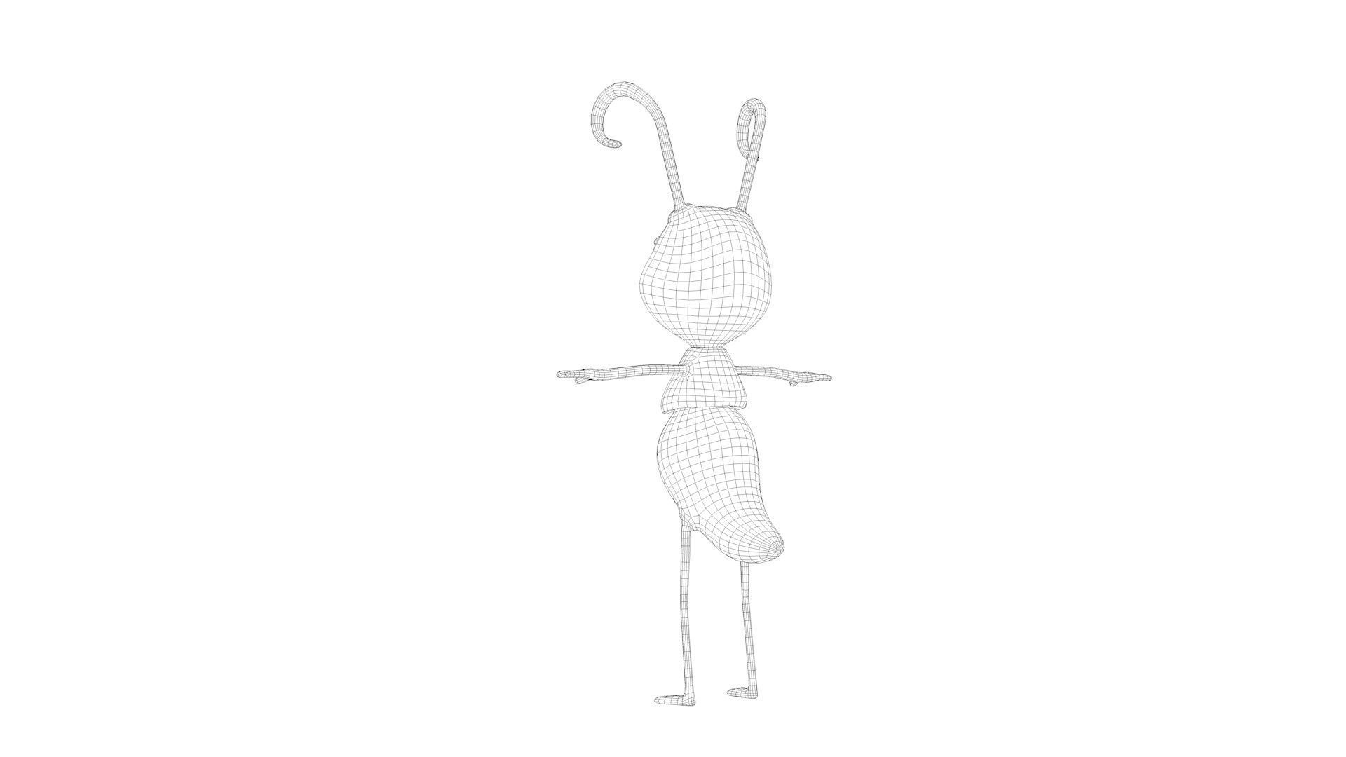 Cartoon Ant Low-poly 3D model_13