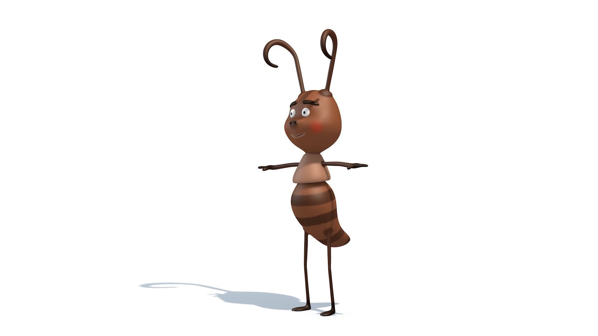 Cartoon Ant Low-poly 3D model_2