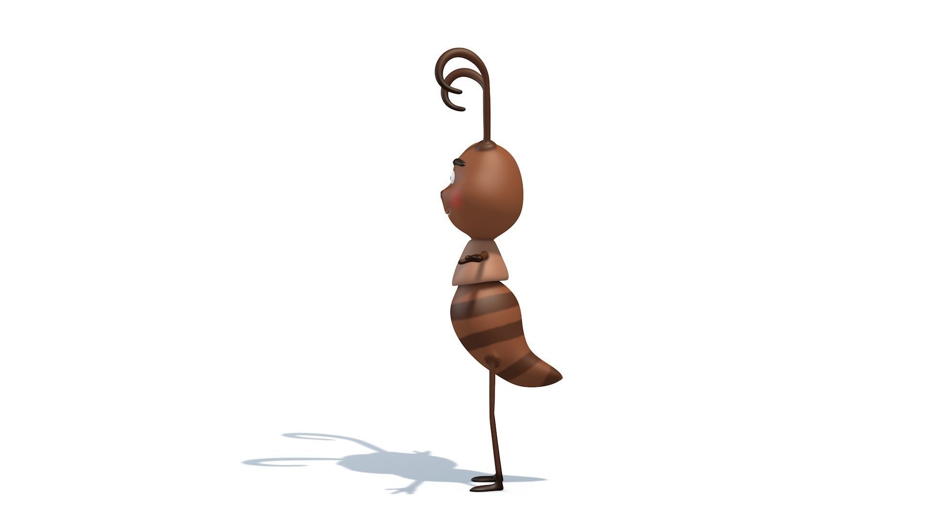 Cartoon Ant Low-poly 3D model_3