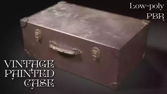 Vintage Painted Case Low-poly 3D model