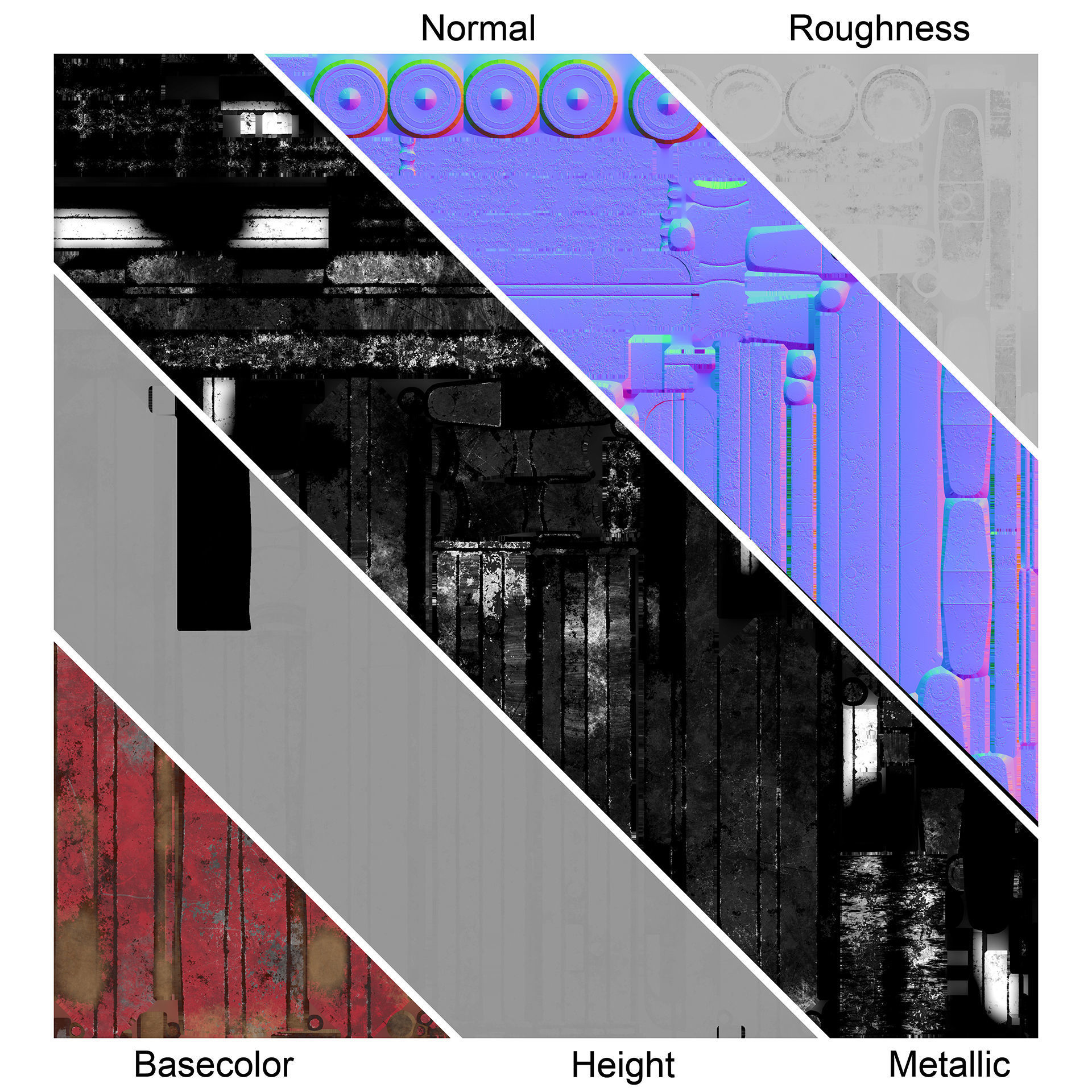 Broken Cart Low-poly 3D model_16