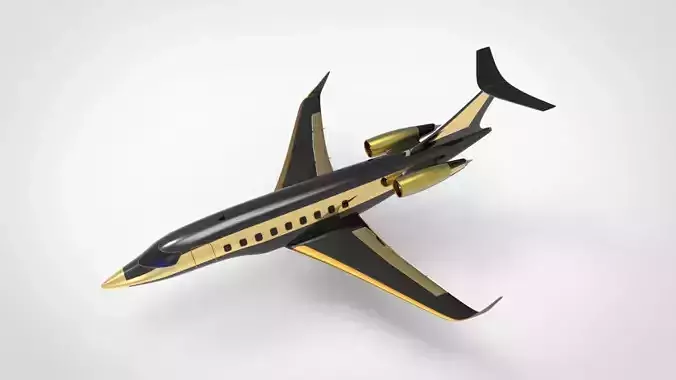 golden private jet