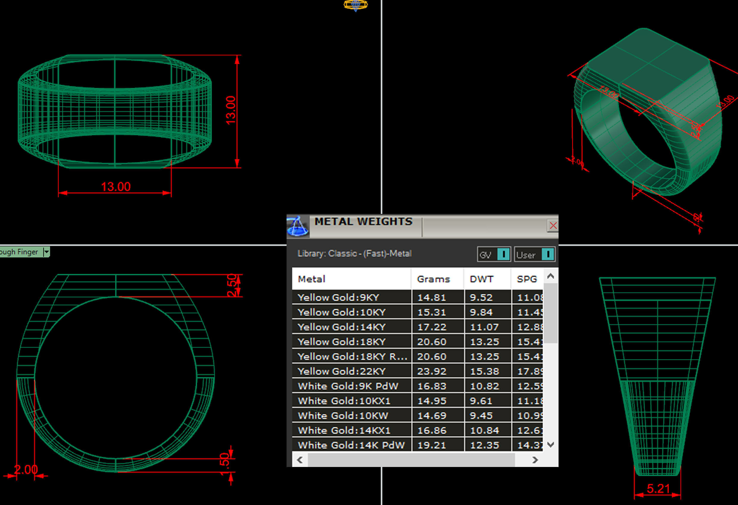13 mm Signet Ring Squareshape Pritable model 3dmodel US 8 3D print model_4