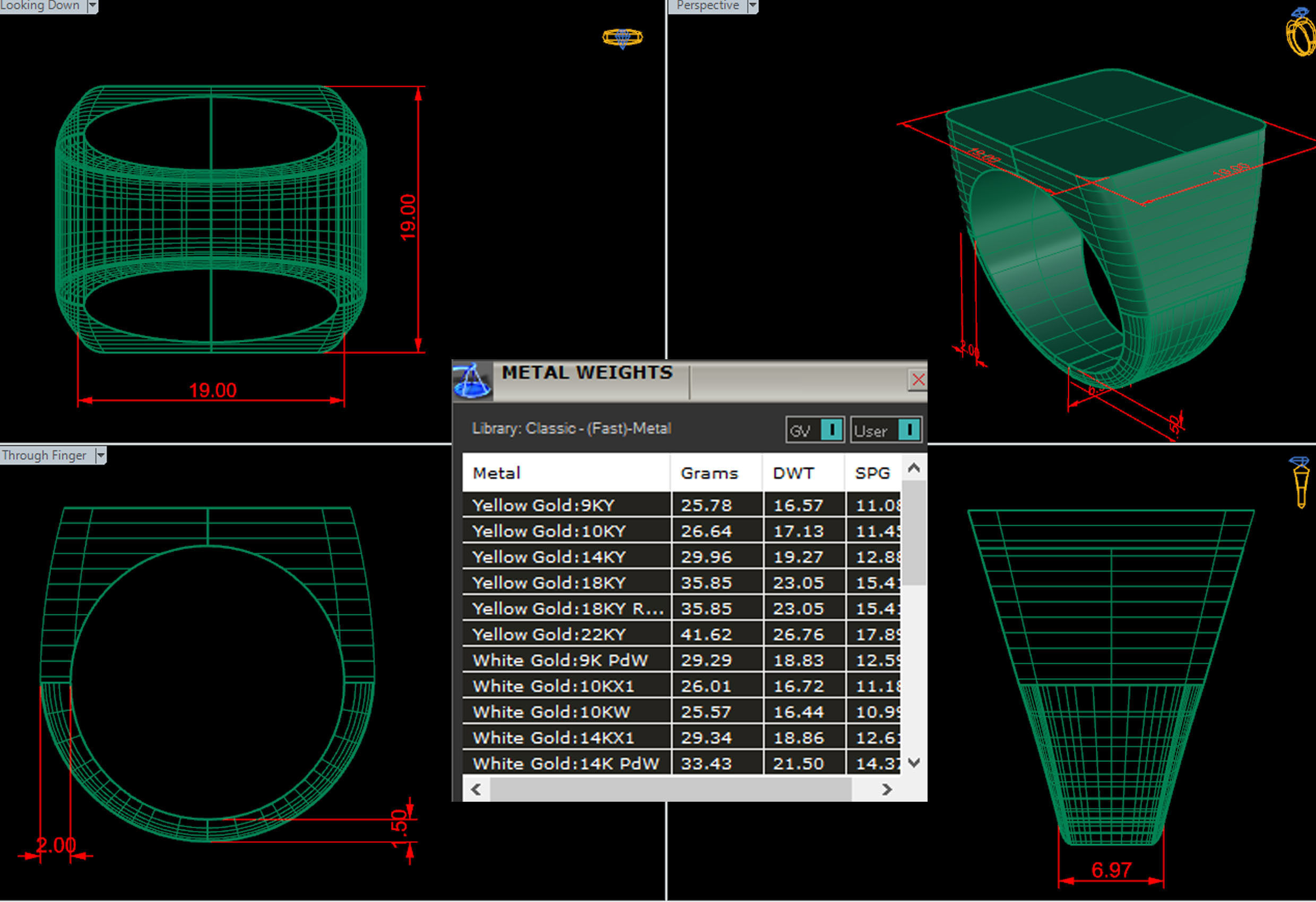 19 mm Signet Ring Squareshape Pritable model 3dmodel US 7 3D print model_4