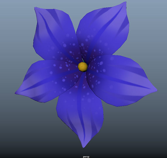 flowers Low-poly 3D model_4
