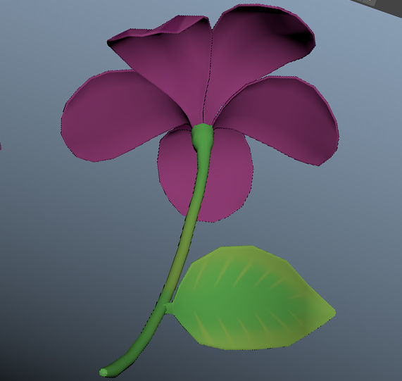flowers Low-poly 3D model_5
