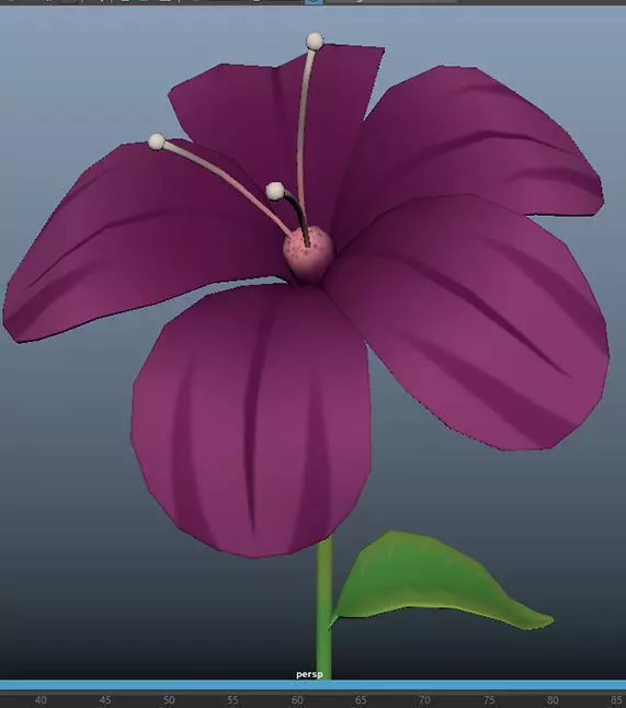 flowers Low-poly 3D model_0