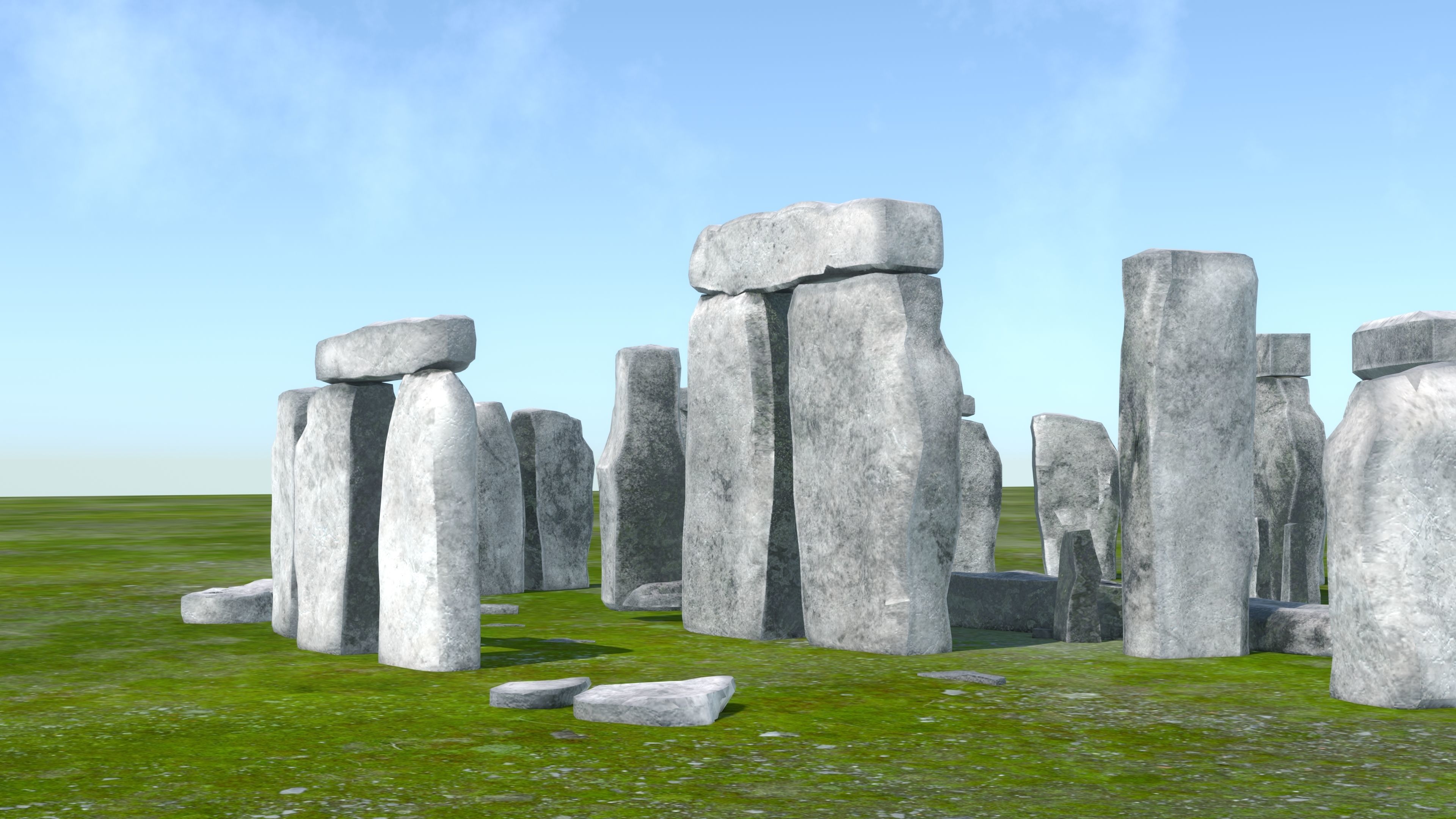 STONEHENGE and Surroundings Low-poly 3D model_12